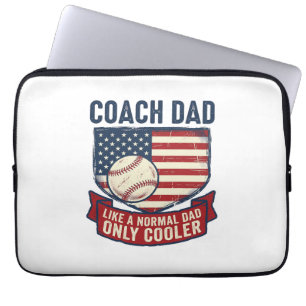 Vintage-T-Shirt-Design für patriotischen Baseball- Laptopschutzhülle