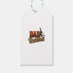 Vintage-T-Shirt-Design mit Basketball-Motiv für de Geschenkanhänger