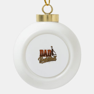 Vintage-T-Shirt-Design mit Basketball-Motiv für de Keramik Kugel-Ornament