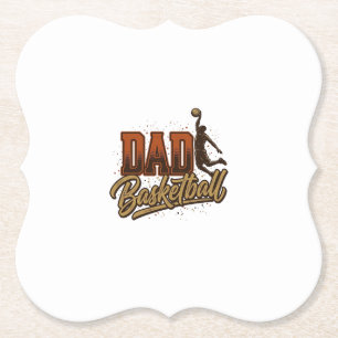 Vintage-T-Shirt-Design mit Basketball-Motiv für de Untersetzer