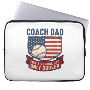 Vintage-T-Shirt-Design mit patriotischem Baseball- Laptopschutzhülle