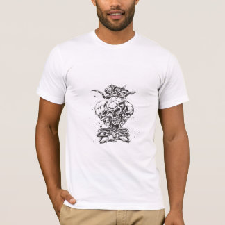Vintage-T-Shirt mit Totenkopf und gekreuzten Geweh T-Shirt