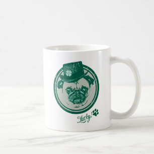 Vintage T-Shirts des Grunge St Patrick's Day Mops Kaffeetasse