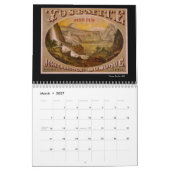 Vintage Tabak-Aufkleber des 19. Jahrhunderts Kalender (Mär 2027)