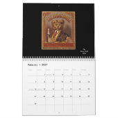 Vintage Tabak-Aufkleber des 19. Jahrhunderts Kalender (Feb 2027)