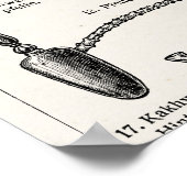 Vintage Tabakpfeifen Hookah Antique Illustration Poster (Ecke)