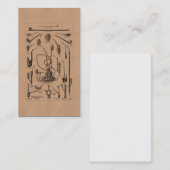 Vintage Tabakpfeifen und alte Hookah-Illustration Visitenkarte (Vorne/Hinten)