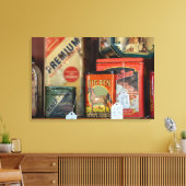 Vintage Tabakzinnsammlung Leinwanddruck (Insitu (Wohnzimmer))