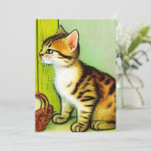 Vintage Tabby Cat Illustration Ankündigung (Stehend Vorderseite)