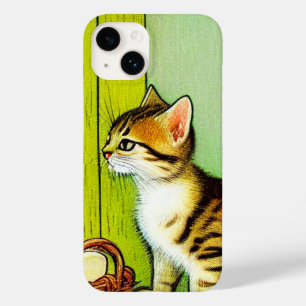 Vintage Tabby Cat Illustration Case-Mate iPhone 14 Hülle