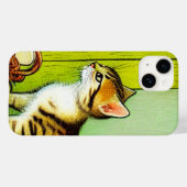 Vintage Tabby Cat Illustration Case-Mate iPhone Hülle (Rückseite (Horizontal))