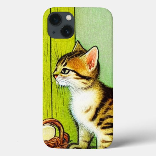 Vintage Tabby Cat Illustration Case-Mate iPhone Hülle (Rückseite)