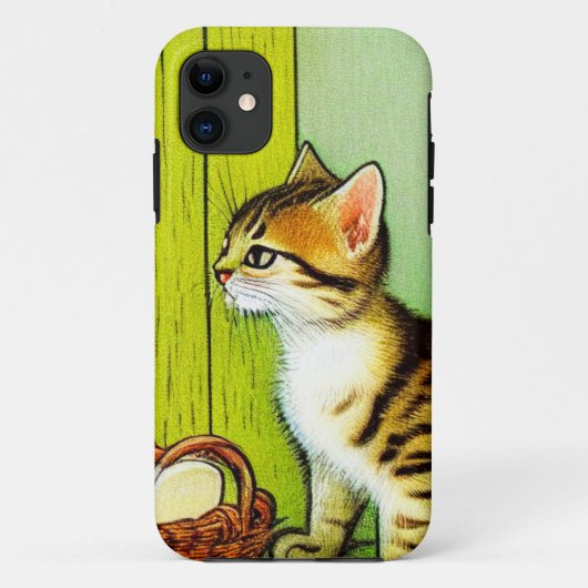 Vintage Tabby Cat Illustration Case-Mate iPhone Hülle (Rückseite)