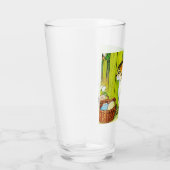 Vintage Tabby Cat Illustration Glas (Rechts)