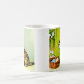 Vintage Tabby Cat Illustration Kaffeetasse (Mittel)