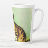 Vintage Tabby Cat Illustration Milchtasse (Rechts)
