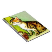 Vintage Tabby Cat Illustration Notizblock (Rechte Seite)