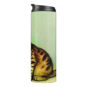 Vintage Tabby Cat Illustration Thermosbecher (Nach rechts gedreht)