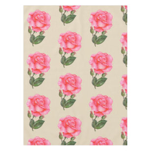Vintage Tablette Rosa Blume Floral Botanik Tischdecke