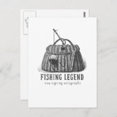 Vintage Tackle-Box Postkarte (Vorne/Hinten)