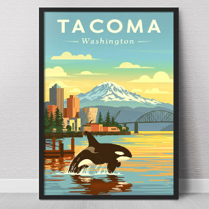 Vintage Tacoma Washington Poster