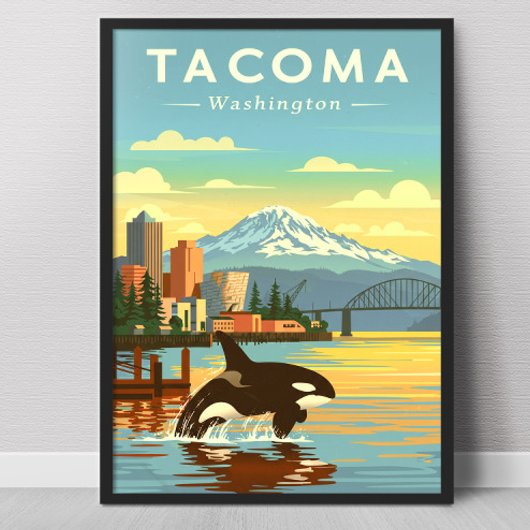 Vintage Tacoma Washington Poster