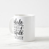 Vintage Tacos-Tasse inhalieren Tacos ausatmen Kaffeetasse (Vorderseite Links)