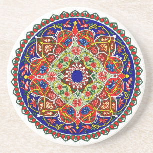 Vintage-Tadschik-Ornament-Design-Getränkeuntersetz Getränkeuntersetzer