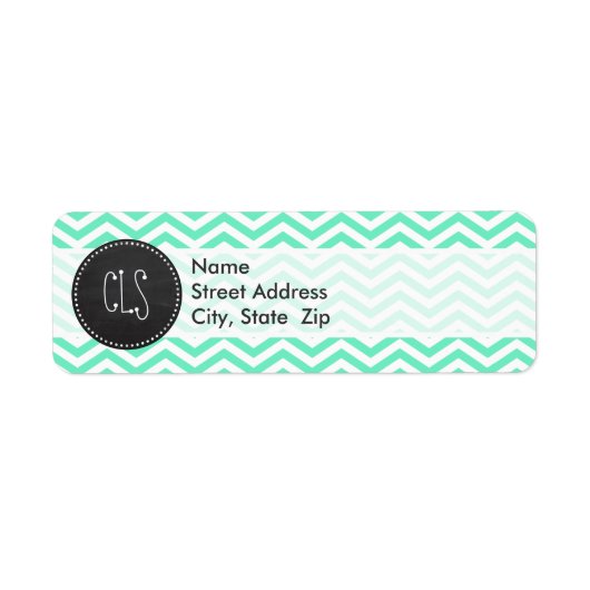 Vintage Tafel; Aquamarine Zickzack; Zack (Vorne)