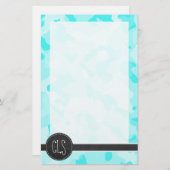 Vintage Tafel; Camouflage Celeste; Camouflage Briefpapier (Vorne/Hinten)