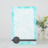 Vintage Tafel; Camouflage Celeste; Camouflage Briefpapier (Stehend Vorderseite)