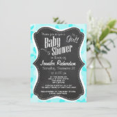 Vintage Tafel; Camouflage Celeste; Camouflage Einladung (Stehend Vorderseite)