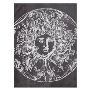 Vintage Tafel griechische Mythologie Gorgon medusa Tischdecke