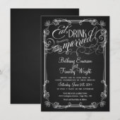 Vintage Tafel-Halb-Formale Hochzeits-Einladungen Einladung (Vorne/Hinten)