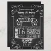 Vintage Tafel-Hochzeits-Einladung Einladung (Vorne/Hinten)