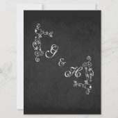 Vintage Tafel-Hochzeits-Einladung Einladung (Rückseite)