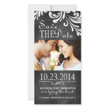 Vintage Tafel Save the Date Foto-Karten