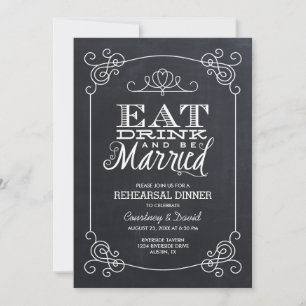 Vintage-Tafel-Typografie Probeessen Einladung