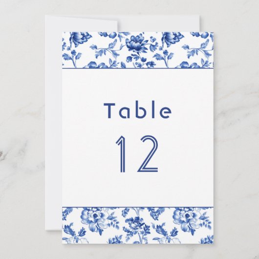 Vintage Tafelübersicht Einladung (Rückseite)