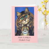 Vintage Tageskarte für Katzen Karte (Gelbe Blume)