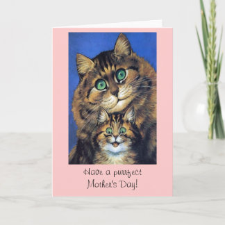 Vintage Tageskarte für Katzen Karte