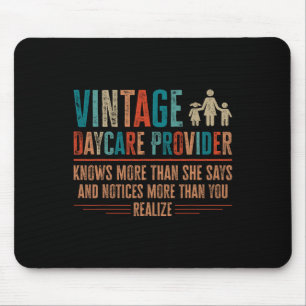 Vintage Tagesmutter - Geschenke für Erzieherinnen Mousepad