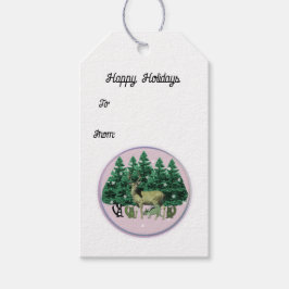 Vintage Tags für Tiergeschenke des Hirschwaldes Geschenkanhänger