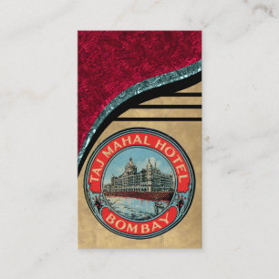 Vintage Taj Mahal Hotel Geschäftskarte Visitenkarte