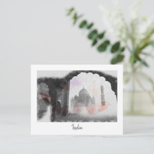 Vintage Taj Mahal Postcard - Retro Travel Souvenir Feiertagspostkarte