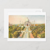 Vintage Taj Mahal Postkarte (Vorne/Hinten)