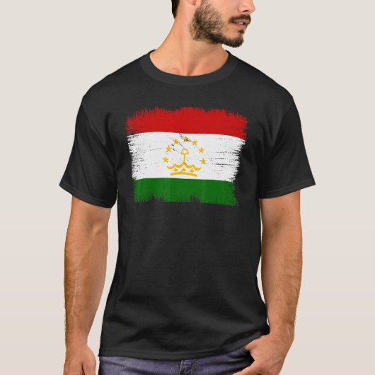 Vintage Tajikistan Flag Tajikistani Independence D T-Shirt (Vorderseite)