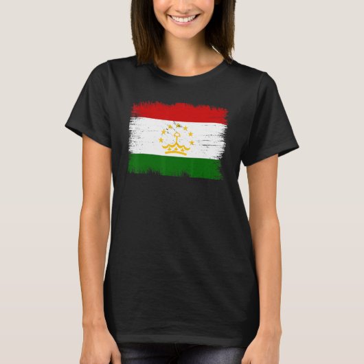 Vintage Tajikistan Flag Tajikistani Independence D T-Shirt (Vorderseite)