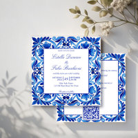 Vintage Talavera Azulejo blaue Fliesen Hochzeit