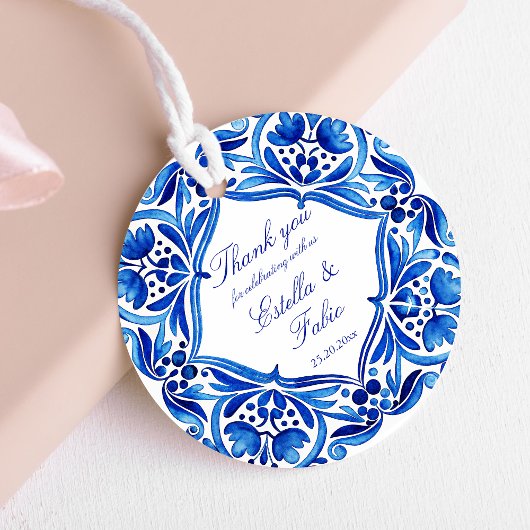 Vintage Talavera Azulejo-Hochzeit Geschenkanhänger